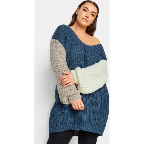 Pull Oversize En Maille & Crème , Grande Taille & Courbes - Yours - Modalova