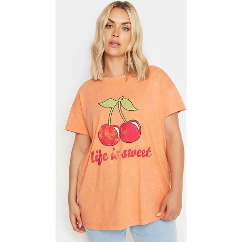 Tshirt 'Life Is Sweet' Cerises , Grande Taille & Courbes - Yours - Modalova