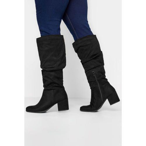 Curve Black Slouch Knee High Boots In Extra Wide eee Fit - Limited Collection - Modalova