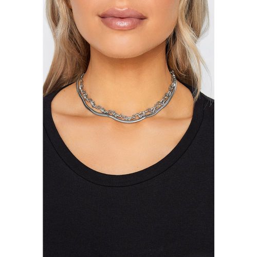 Pack Silver Knot Chain Choker Necklace - Yours - Modalova