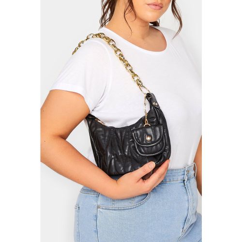Black Quilted Multi Pocket Chunky Chain Bag - Yours - Modalova