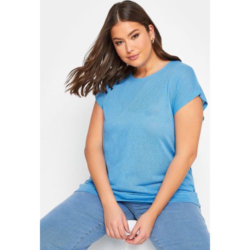Tshirt Effet Lin Manches Courtes , Grande Taille & Courbes - Yours - Modalova
