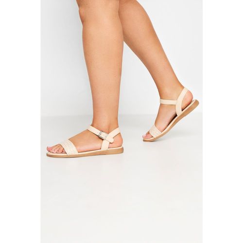 Sandales Blanches En Raffia Pieds Extra Larges eee - Yours - Modalova