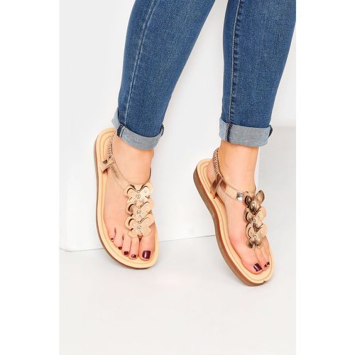 Sandales Roses Gold Papillons Pieds Extra Larges eee - Yours - Modalova