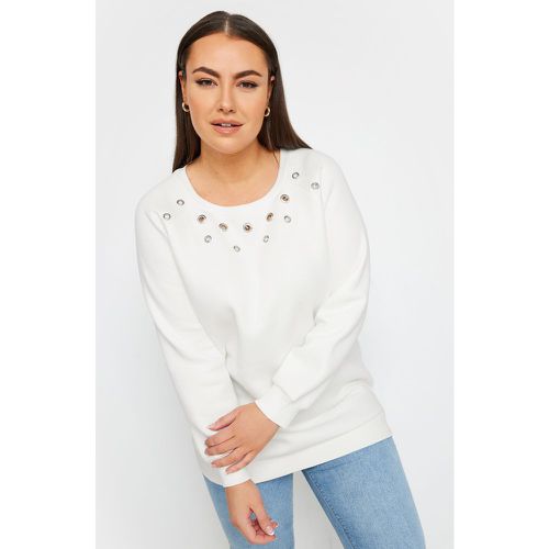 Sweatshirt Clouté Manches Longues, Grande Taille & Courbes - Yours - Modalova