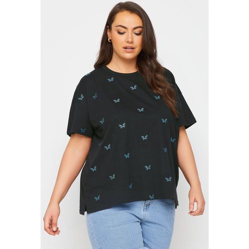 Tshirt Brodé Papillons, Grande Taille & Courbes - Limited Collection - Modalova