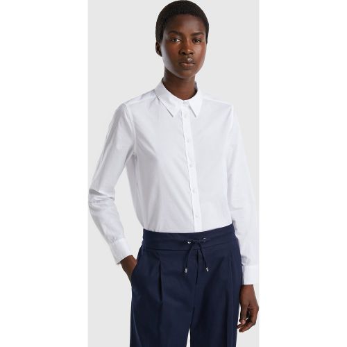 Benetton, Chemise En Coton Léger, taille M, Blanc - United Colors of Benetton - Modalova