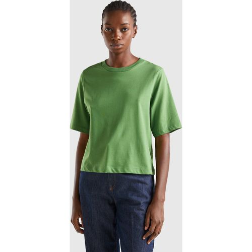 Benetton, T-shirt Coupe Boxy 100 % Coton, taille XS, Kaki - United Colors of Benetton - Modalova