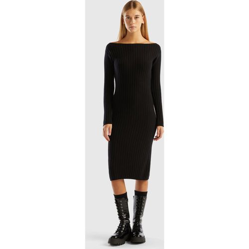 Benetton, Robe En Maille À Encolure Bateau, taille XS-S, Noir - United Colors of Benetton - Modalova