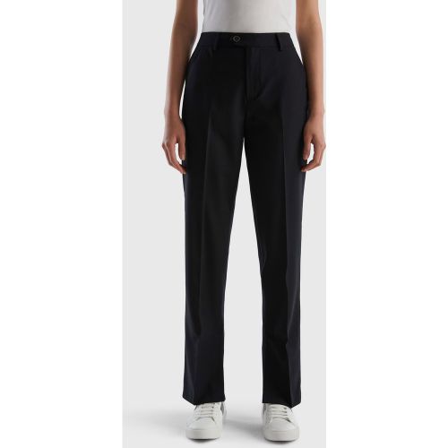 Benetton, Pantalon Fluide Fendu, taille 48, Noir - United Colors of Benetton - Modalova