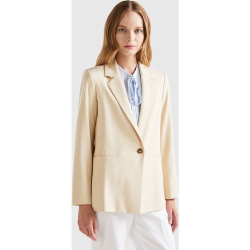 Benetton, Blazer En Viscose Mélangée Stretch, taille 40, - United Colors of Benetton - Modalova