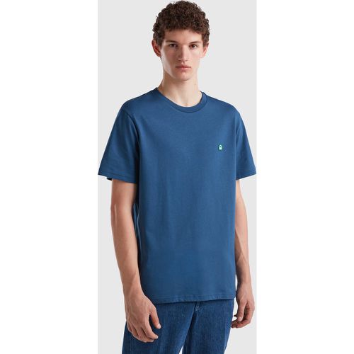 Benetton, T-shirt Basique En 100 % Coton Bio, taille XS, Bleu Horizon - United Colors of Benetton - Modalova