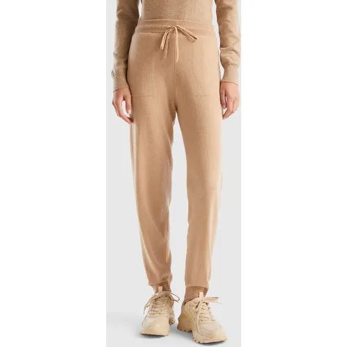 Benetton, Pantalon De Jogging Camel En Cachemire Mélangé, taille L, - United Colors of Benetton - Modalova