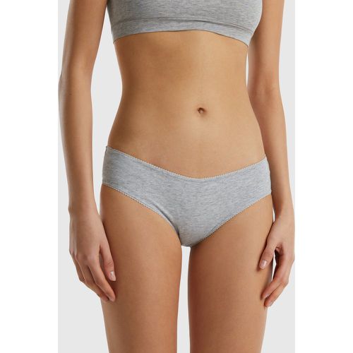 Benetton, Culotte Basique En Coton Bio Stretch, taille L, Gris Clair - United Colors of Benetton - Modalova