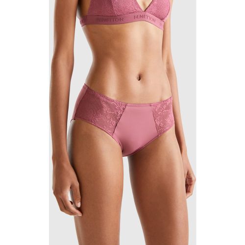Benetton, Culotte En Dentelle Et Microfibre, taille XS, - United Colors of Benetton - Modalova