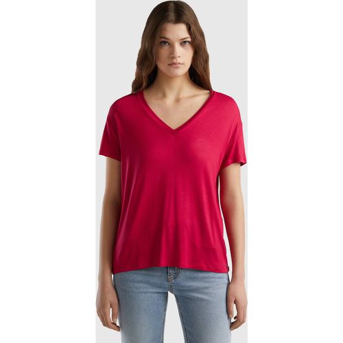 Benetton, T-shirt En Viscose Durable Stretch, taille XL, - United Colors of Benetton - Modalova