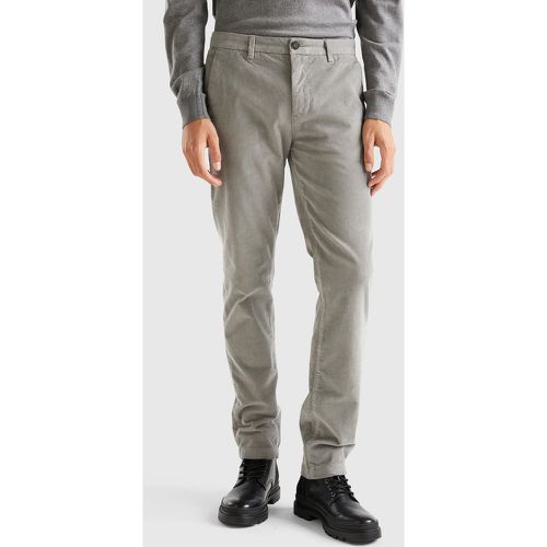 Benetton, Pantalon En Velours Stretch, taille 44, Gris Clair - United Colors of Benetton - Modalova