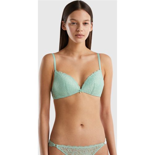 Benetton, Soutien-gorge Rembourré En Dentelle, taille 85, Vert - United Colors of Benetton - Modalova