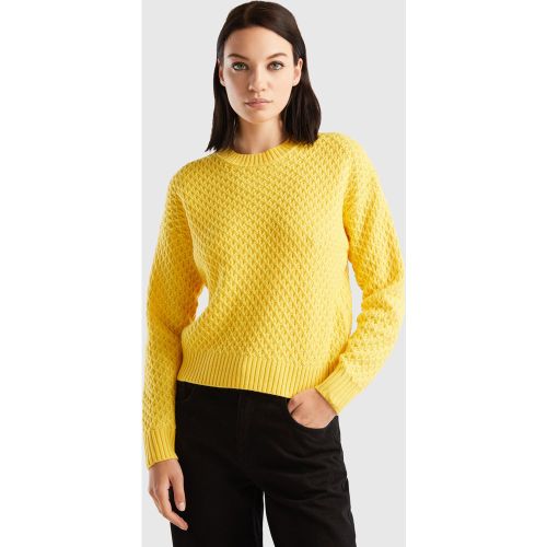 Benetton, Pull En Maille Boxy Fit, taille L, Jaune - United Colors of Benetton - Modalova