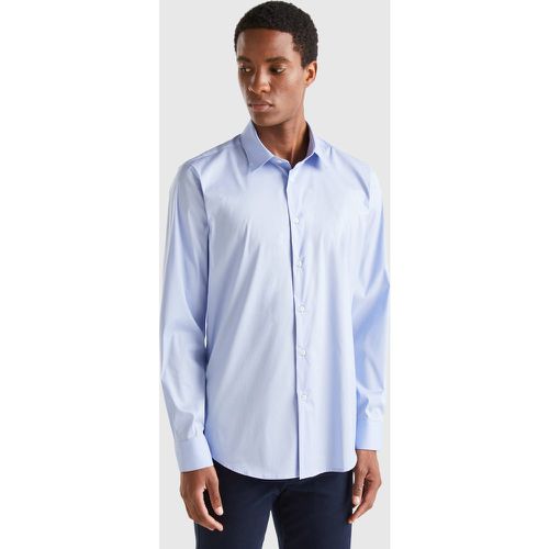 Benetton, Chemise Coupe Slim Unie, taille XXL, Bleu Ciel - United Colors of Benetton - Modalova