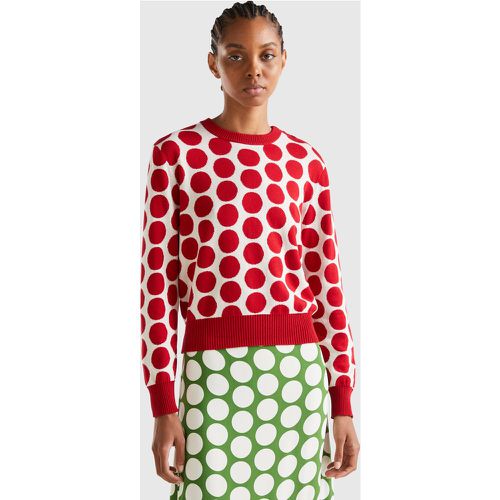 Benetton, Pull À Pois En Coton Tricot, taille L, Rouge - United Colors of Benetton - Modalova