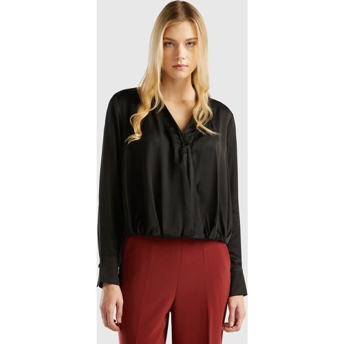 Benetton, Blouse En Mélange De Viscose Et Modal®, taille L, Noir - United Colors of Benetton - Modalova