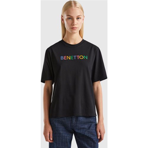 Benetton, T-shirt Avec Inscription Logo, taille XS, Noir - United Colors of Benetton - Modalova