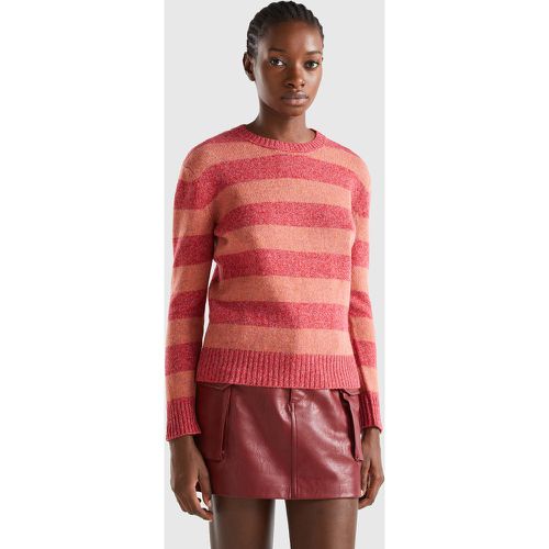 Benetton, Pull Rayé En Pure Laine Shetland, taille L, Multicolore - United Colors of Benetton - Modalova