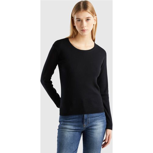 Benetton Online exclusive, Pull À Col Rond En Pur Coton, taille XS, Noir - United Colors of Benetton - Modalova