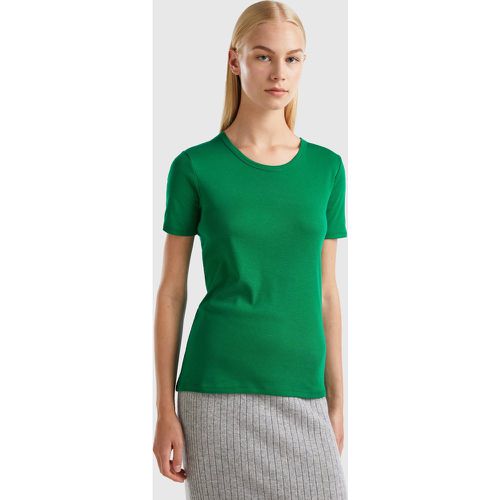 Benetton, T-shirt En Coton Longues Fibres, taille M, Vert - United Colors of Benetton - Modalova