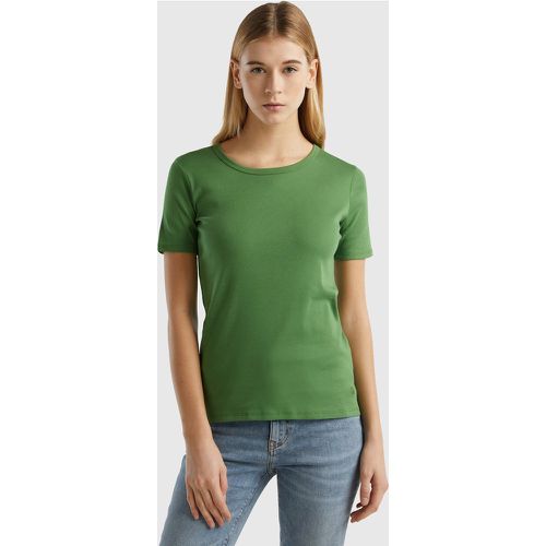 Benetton, T-shirt En Coton Longues Fibres, taille XXS, Kaki - United Colors of Benetton - Modalova