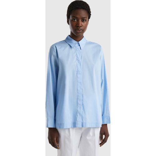 Benetton, Chemise Fendue En Bas, taille XS, Bleu Ciel - United Colors of Benetton - Modalova