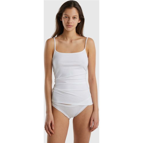 Benetton, Débardeur En Coton Bio Stretch, taille L, Blanc - United Colors of Benetton - Modalova