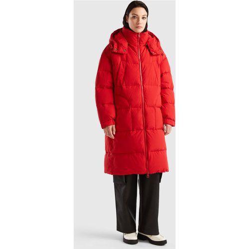 Benetton, Doudoune Longue À Capuche Amovible, taille M, Rouge - United Colors of Benetton - Modalova