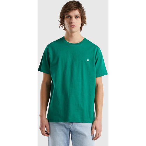 Benetton, T-shirt Basique En 100 % Coton Bio, taille S, Vert Foncé - United Colors of Benetton - Modalova