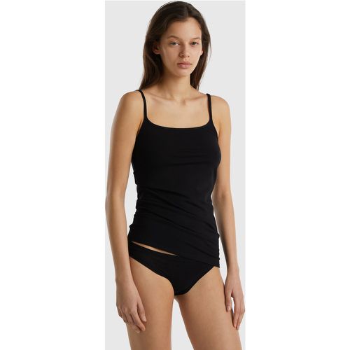 Benetton, Débardeur En Coton Bio Stretch, taille L, Noir - United Colors of Benetton - Modalova