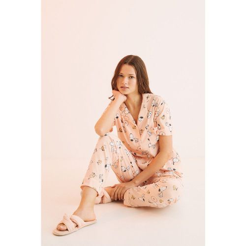 Pyjama chemise 100 % coton snoopy orange - Women'secret - Modalova
