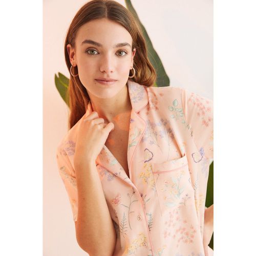 Pyjama chemise pantacourt fleurs - Women'secret - Modalova