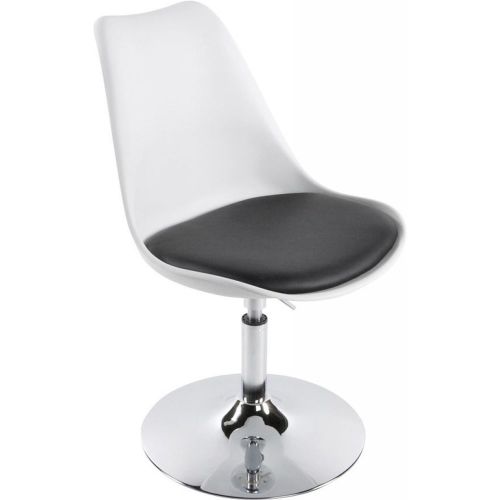 Chaise Blanche avec Assise Noire MELANIE - 3S. x Home - Modalova