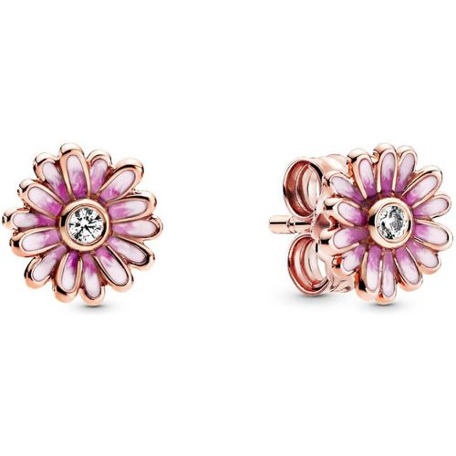 Clous d Oreilles Marguerites Roses - Pandora - Modalova