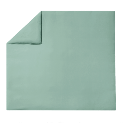 Housse de couette Coton Lavé Soft Line - Vert Fumée - Essix - Modalova