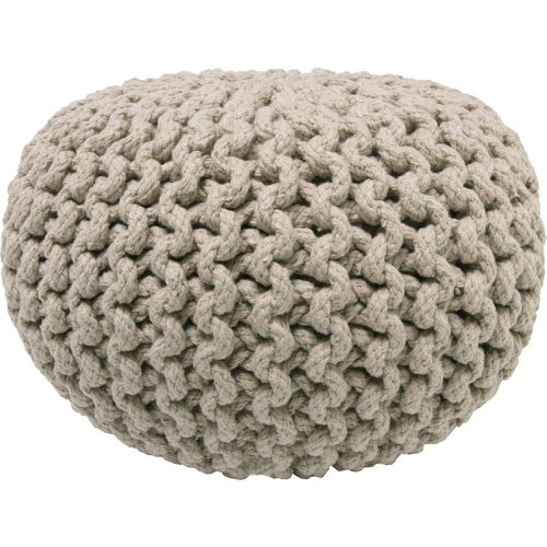 Pouf maille lin 30x20cm LUCE - 3S. x Home - Modalova