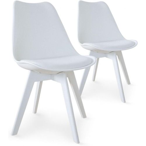Lot de 2 chaises scandinaves blanches NIRA - 3S. x Home - Modalova