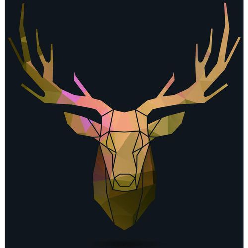 Tableau Animal Brown Deer 50x50 - 3S. x Home - Modalova