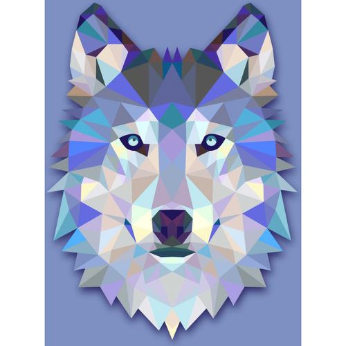 Tableau Animal Design Blue Wolf 50x50 - 3S. x Home - Modalova