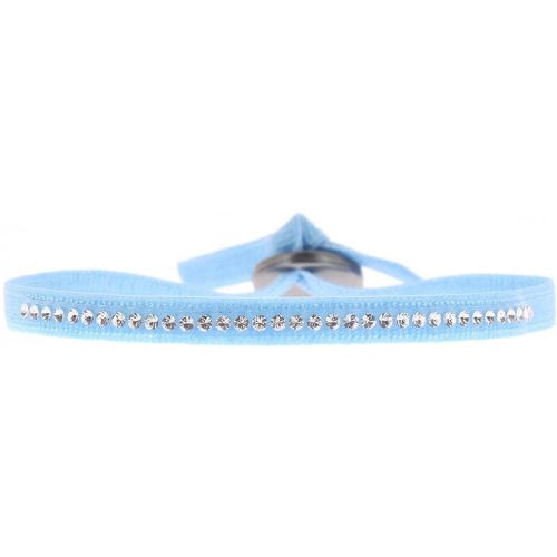 Bracelet A32382 - Bracelet Tissu Turquoise Cristaux Swarovski - Les Interchangeables - Modalova