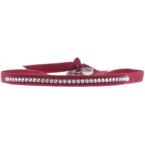 Bracelet A31584 - Bracelet Tissu Rouge Cristaux Swarovski - Les Interchangeables - Modalova