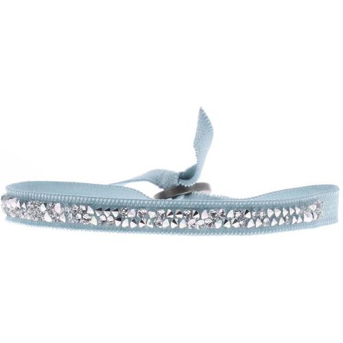 Bracelet A24953 - Bracelet Tissu Bleu Cristaux Swarovski - Les Interchangeables - Modalova