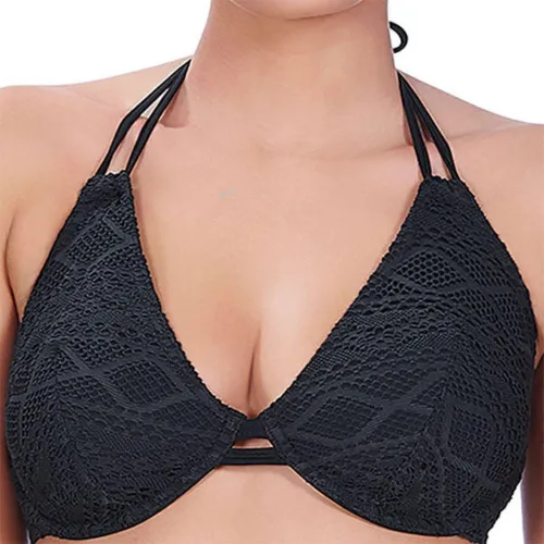 Haut de maillot de bain tour de cou à armatures Noir SUNDANCE - Freya maillot - Modalova