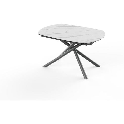 Table de repas plateau ovale et pieds en métal noir BRIGA - 3S. x Home - Modalova